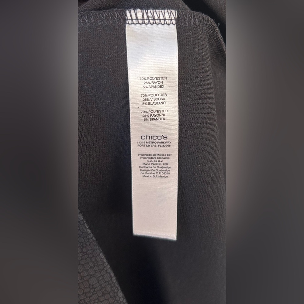 Chico’s Sleeveless Stretchy Pebbled Pattern Dress Size 2/Size L - Picture 5 of 5